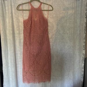 Express size 4 light pink lace women’s dress worn once